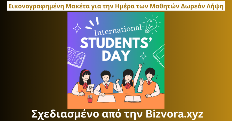 Εικονογραφημένη Μακέτα για την Ημέρα των Μαθητών Δωρεάν Λήψη